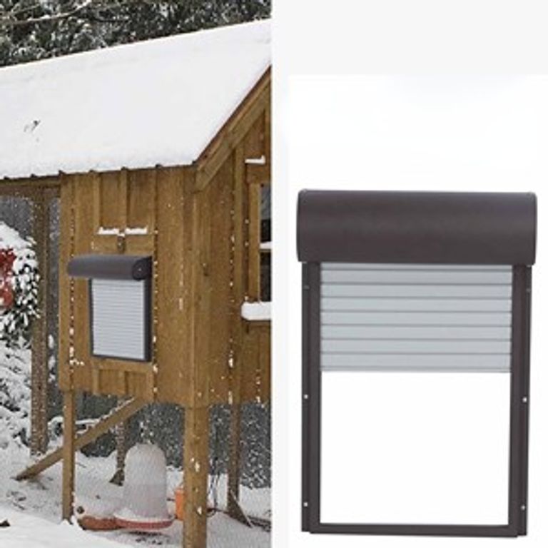 Акція! Автоматичні двері для курки на сонячній енергії, металеві рулонні завіси для курки з таймером для курки, качки, птиці, ві Код:null. Изображение 5