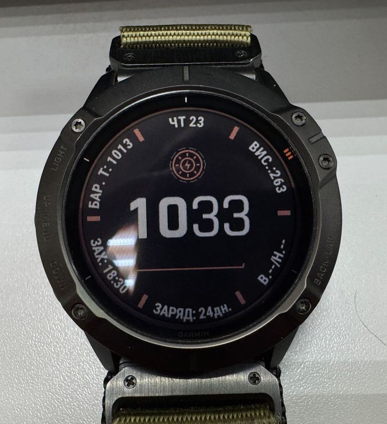 Купить Garmin Fenix 6 Pro Solar Titanium Carbon Gray Dlc With Titanium Dlc... Б/У