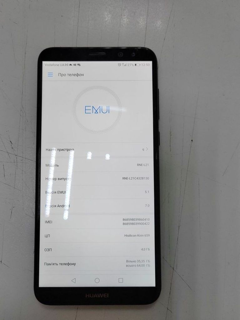 Оголошення Huawei mate 10 lite 4/64gb Б/У