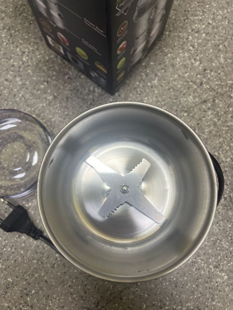 Кавомолка RAF R-7113 потужна роторна, електричний подрібнювач, з нержавіючої сталі 150 Вт Код:01-200903477. Зображення 6