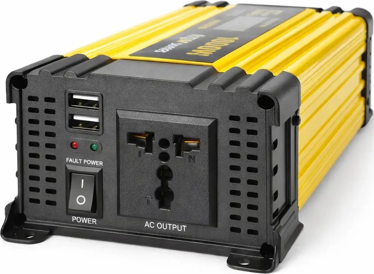 UKC Жовтий 12-220V, 2000Вт, 2хUSB Код:null. Изображение 4