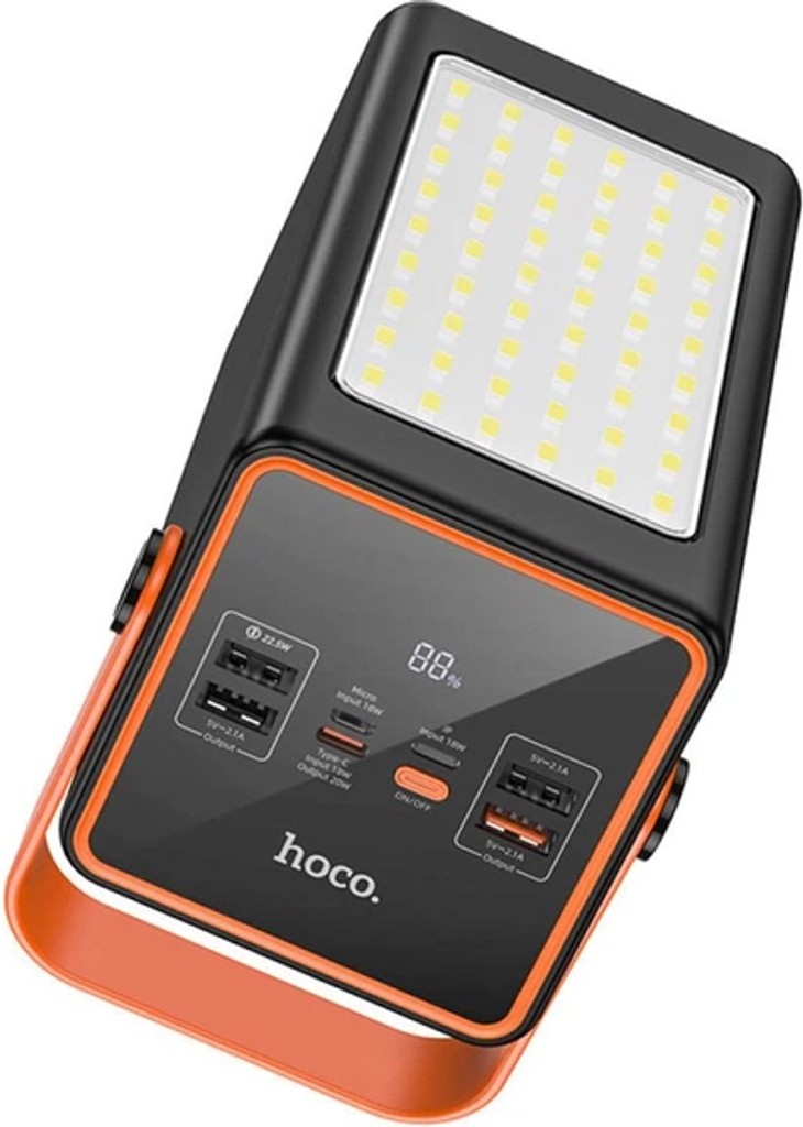 Дешево Повербанк з ліхтарем 90000mAh 22.5W Hoco J107 Super 333Wh PD20W 4xUSB/Type-C/MicroUSB з ломбарду