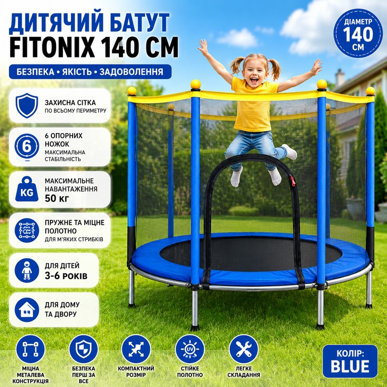 Купити Fitonix 140 см синій Б/У