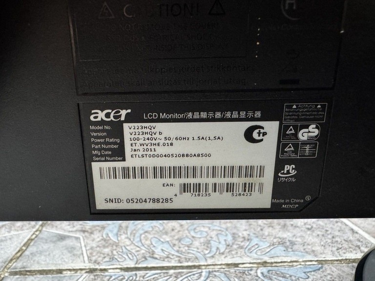 Дешево Acer v223hqbb з ломбарду