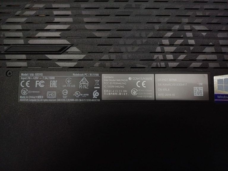 Asus 15/core i7 9750h ddr4/16gb ddr4/hdd *відсутній/ssd 512 gb/geforce gtx1650 4gb Код:01-200520452. Изображение 5