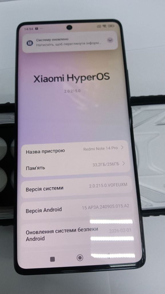 Xiaomi Redmi Note 14 Pro 5G 12/256GB Midnight Black Код:01-200920910. Зображення 5