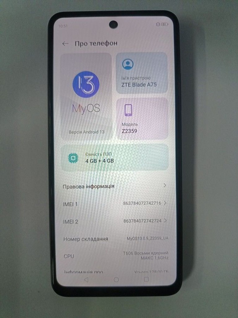 Розпродаж Zte Blade A75 4/128GB Black, продавець Техноскарб