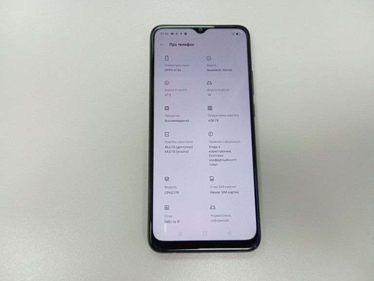 Розпродаж Oppo A15s 4/64GB Blue, продавець Техноскарб