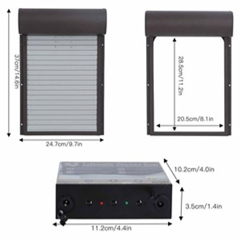 Акція! Автоматичні двері для курки на сонячній енергії, металеві рулонні завіси для курки з таймером для курки, качки, птиці, ві Код:null. Изображение 11