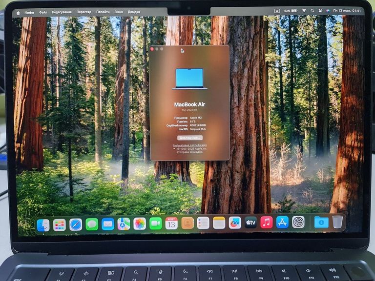 Объявление Apple macbook air 13,6" m2 2022 Б/У
