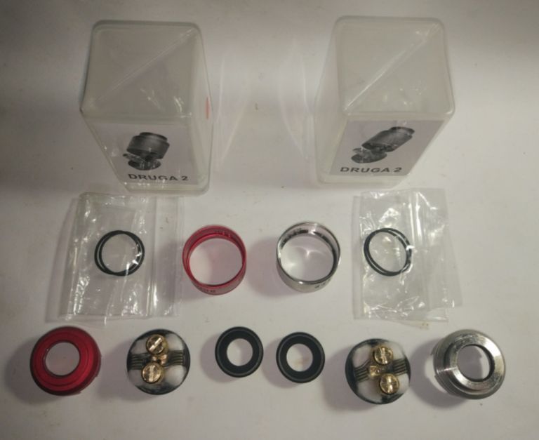 Augvape Druga RDA 24 mm v2. Новая. Цвет: Стальной, Красный Код:null. Изображение 6