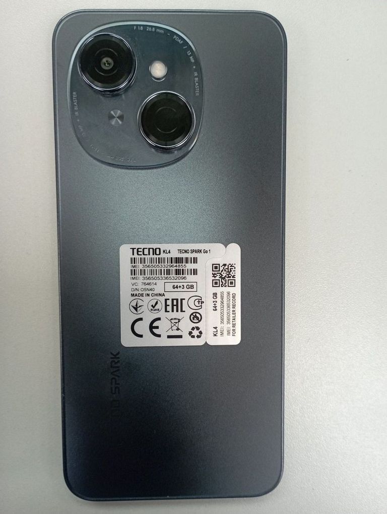 Объявление Tecno spark go 1 kl4 3/64gb Б/У