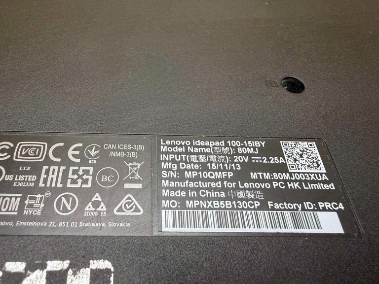 Lenovo Ideapad 100-15IBY  Код:null. Зображення 7
