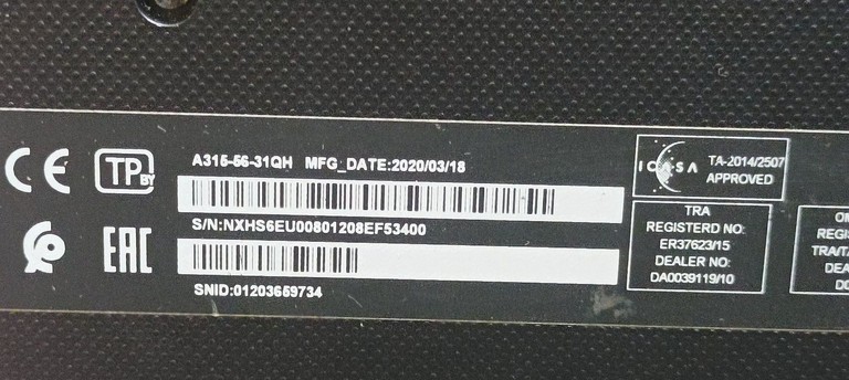 Acer 15/core i3-1005g1 ddr4/8gb ddr4/hdd *відсутній/ssd 256 gb/*інтегрована Код:01-201036007. Зображення 9