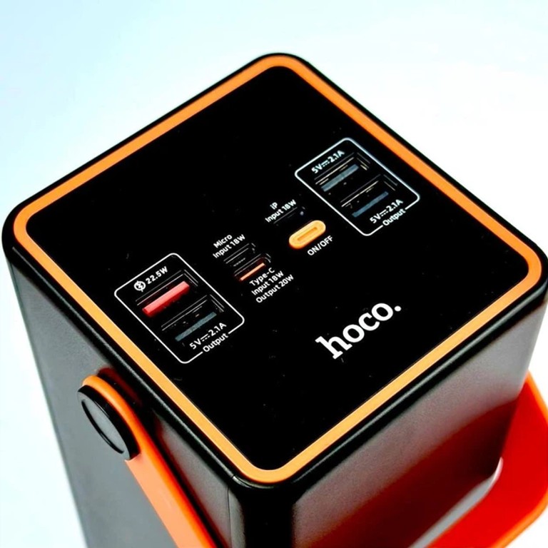 Повербанк з ліхтарем 90000mAh 22.5W Hoco J107 Super 333Wh PD20W 4xUSB/Type-C/MicroUSB Код:null. Зображення 5