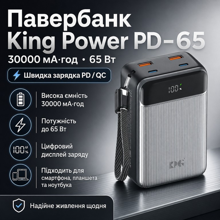 Купити King Power PD-65 30000 мАч Б/У