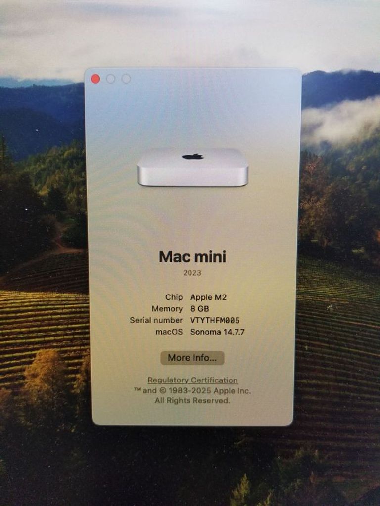 Apple mac mini a2686 mmfj3 m2/8core/ram 8gb/ssd256gb Код:01-200609663. Изображение 6