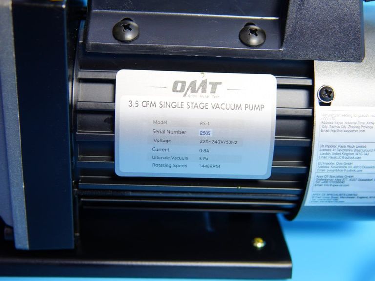 Orion Motor Tech 3,5 куб. футів/хв, HVAC. + Комплект діагностичних манометрів OMT 3-Way AC Diagn Код:null. Зображення 9