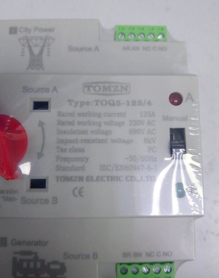 Объявление Tomzn 4p125A I-0-II (TOQ5-125/4) Б/У