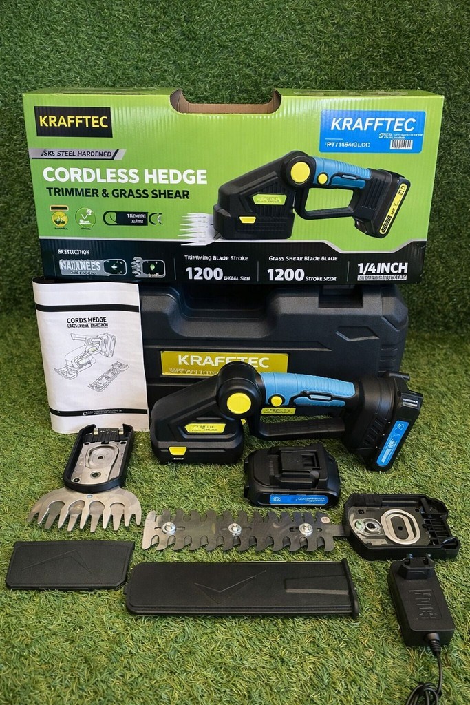 Дешево Акумуляторний кущоріз KRAFFTEC Saker Trimmer and Grass shear 36V 2АКБ / ножиці по догляду за садом з ломбарду