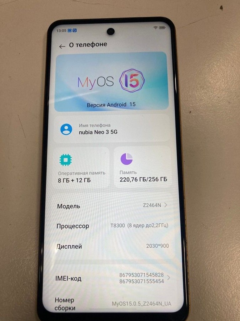 Дешиво Zte Nubia Neo 3 5G 8/256GB Shadow Black с ломбарда