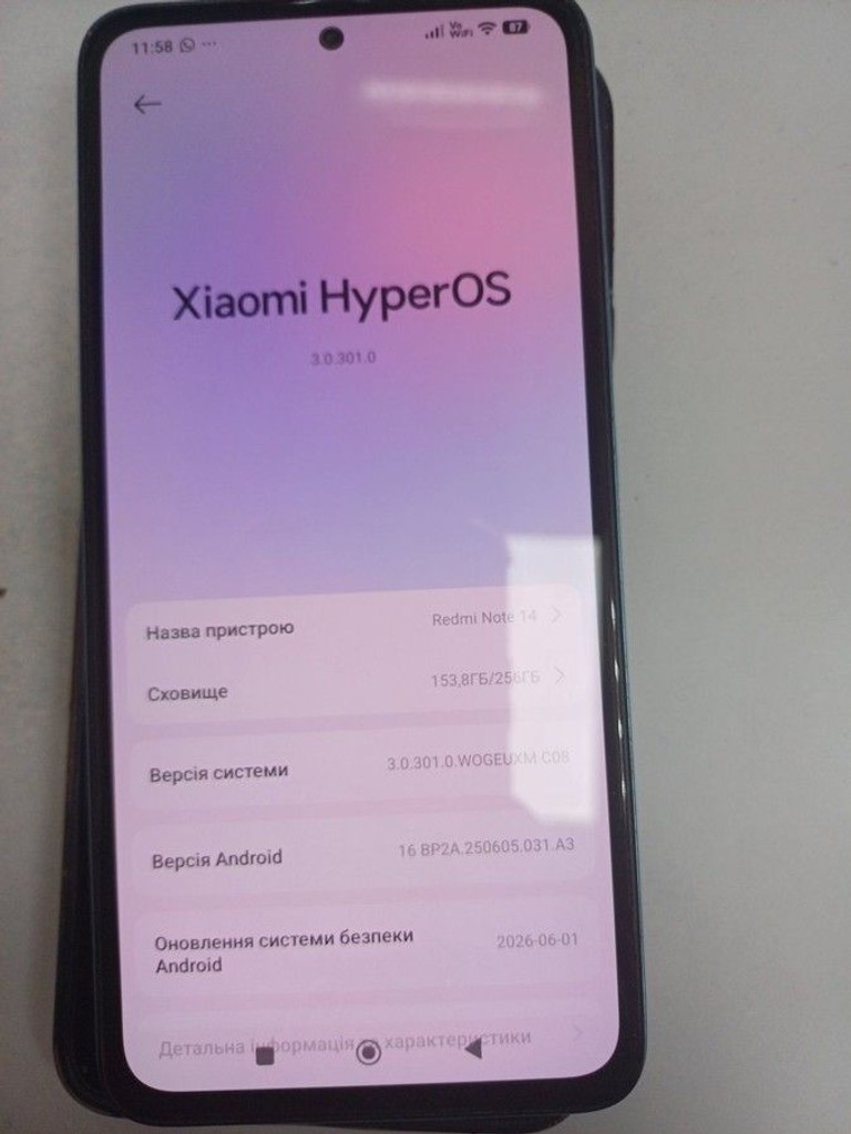 Купити Xiaomi redmi note 14 8/256gb Б/У