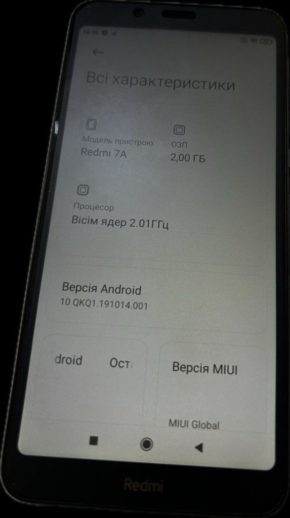 Дешиво Xiaomi Redmi 7a 2/32GB Black с ломбарда