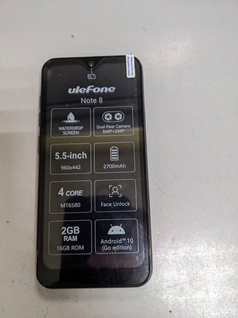 Ulefone Note 8 2/16GB Black (6937748733775)