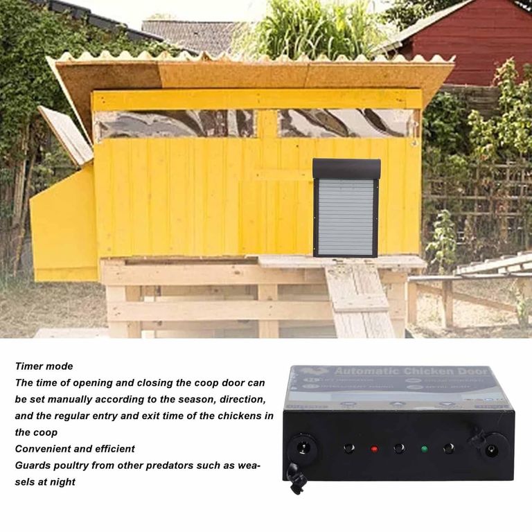 Акція! Автоматичні двері для курки на сонячній енергії, металеві рулонні завіси для курки з таймером для курки, качки, птиці, ві Код:null. Изображение 8