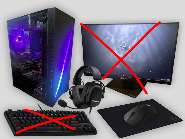 Купить Игровой сетап - ПК, Монитор, Мышка, Клавиатура, Гарнитура, Коврик Б/У