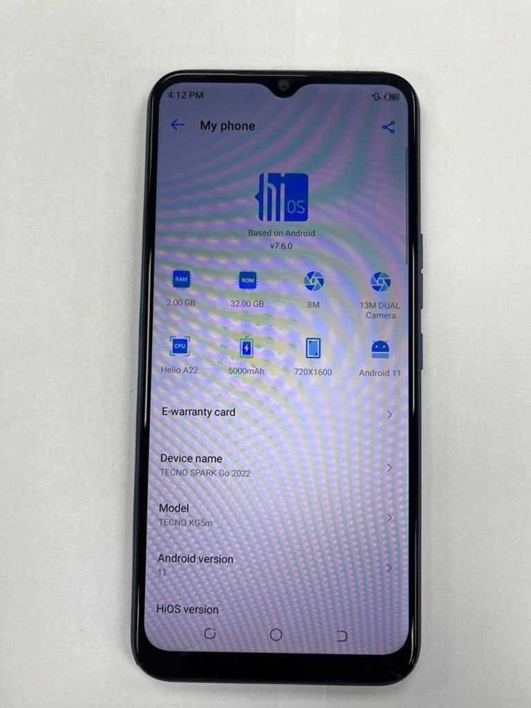 Дешево Tecno spark go 2022 kg5m 2/32gb з ломбарду