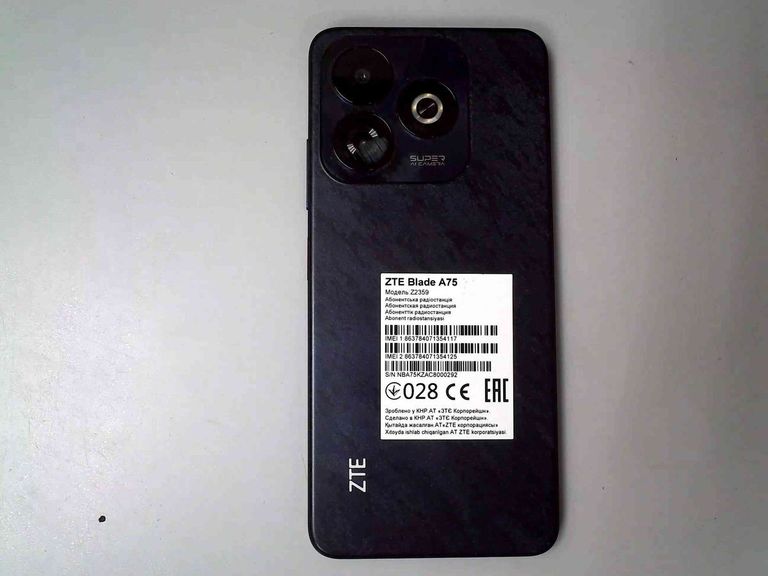 Оголошення Zte Blade A75 4/128GB Black Б/У