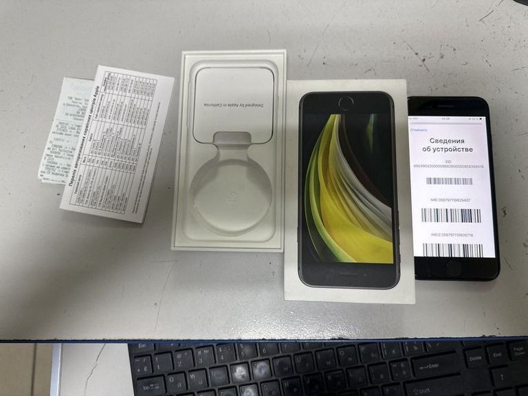 Объявление Apple iPhone SE 2020 128GB Black Slim Box (MHGT3) Б/У