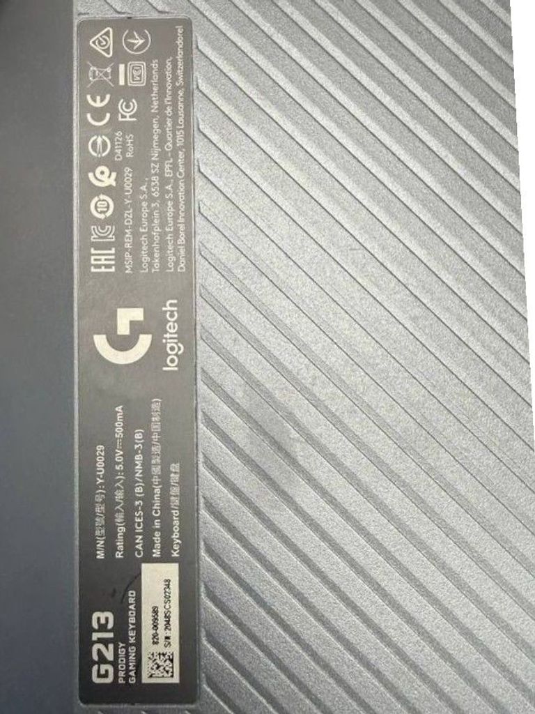 Дешево Logitech g213 prodigy rgb gaming keyboard us з ломбарду
