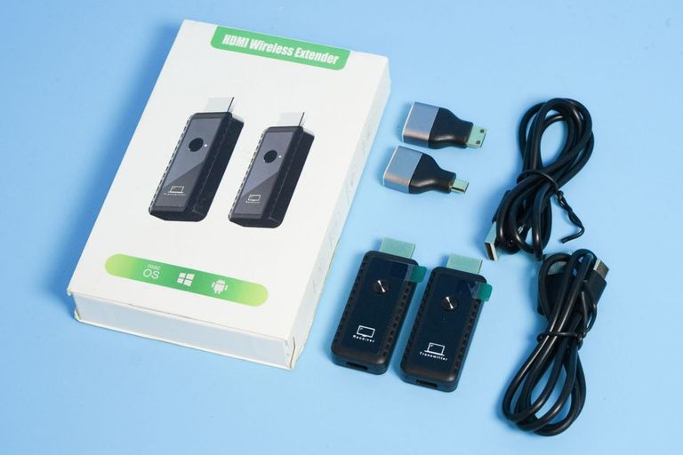 Оголошення Бездротовий HDMI-передавач і приймач, портативний бездротовий HDMI-розширювач 1080P; 60Hz для потокової передачі відео та аудіо Б/У