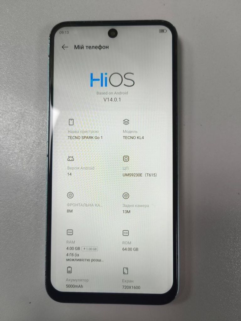 Дешево Tecno spark go 1 kl4 4/64gb з ломбарду