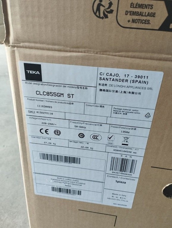 Б/У Кофемашина автоматическая Teka CLC 855 GM (41598030), купить