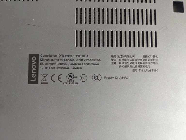 Lenovo ThinkPad T490 i5-8365/8Gb/256Gb Код:null. Зображення 6