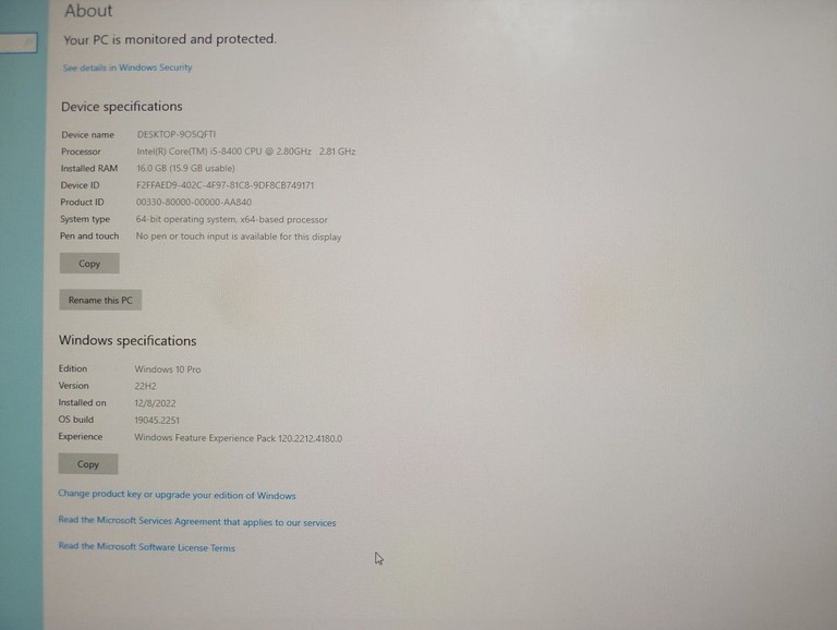 Купити Пк intel core i5-8400/ram 16 gb/hdd відсутній/ssd 256 gb/інтегрована Б/У