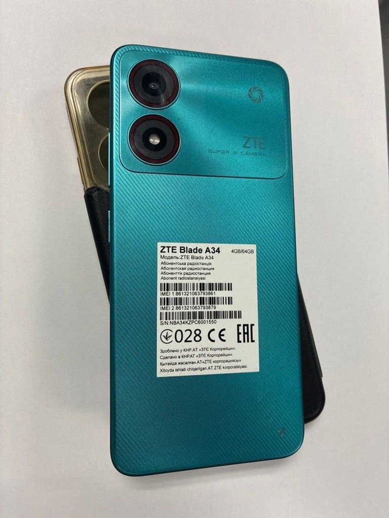 Объявление Zte Blade A34 4/64GB Green Б/У