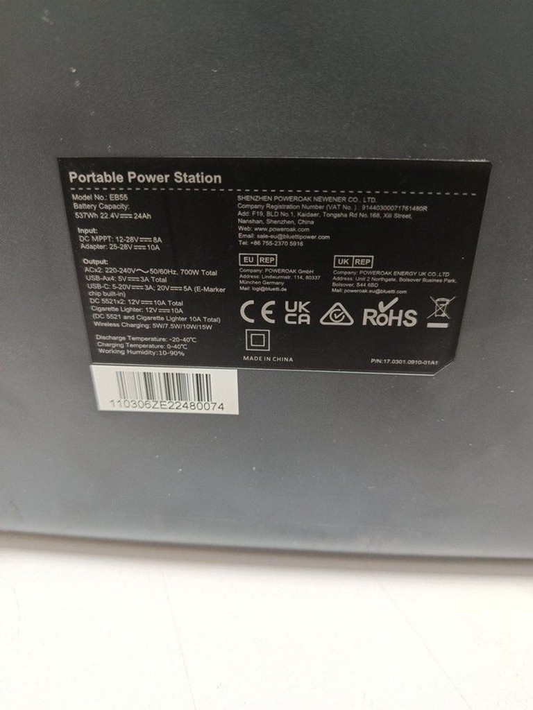 Купити Bluetti EB55 Portable Power Station 537Wh Б/У