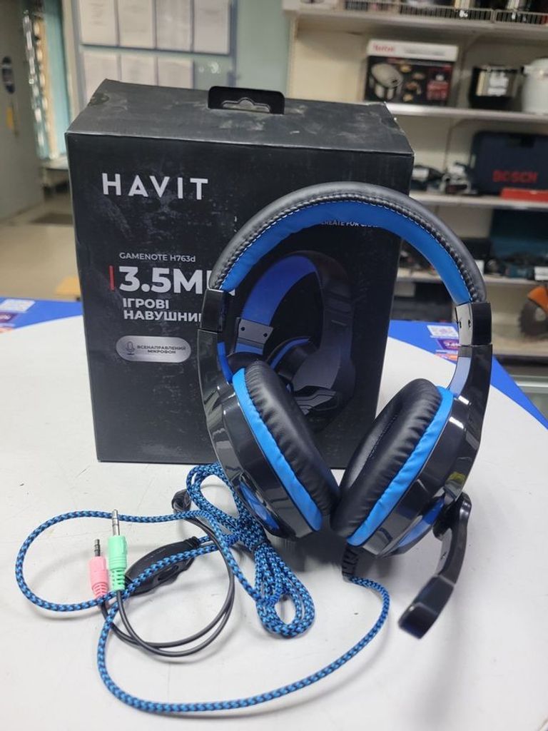 Купити Havit hv-h763d black/blue 3.5мм Б/У