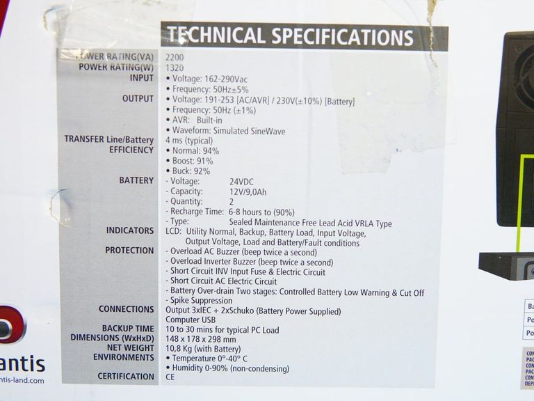 Atlantis Land OnePower 2001 2000VA Код:null. Зображення 6