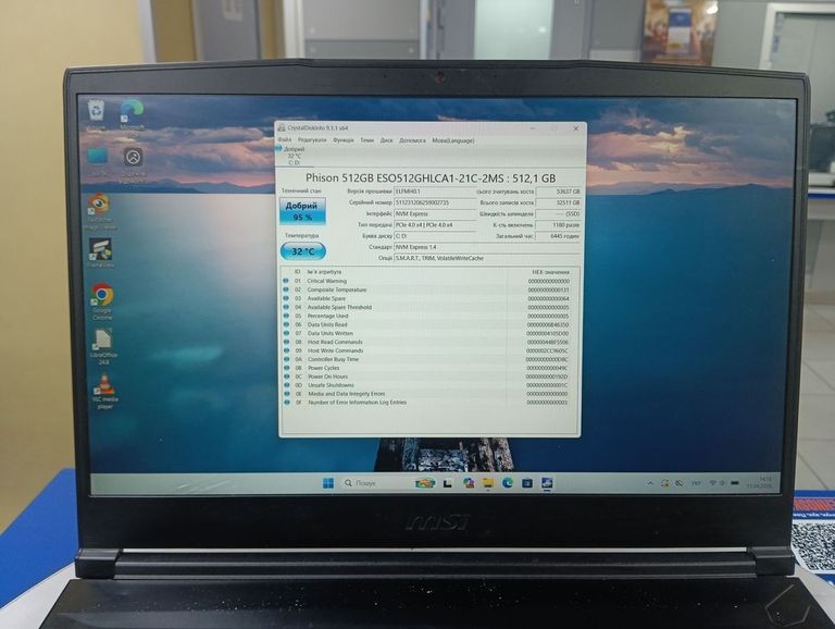 Msi 15/core i5-12450h ddr5/16gb ddr4/hdd *відсутній/ssd 512 gb/geforce rtx4050 6gb Код:01-200919174. Изображение 9