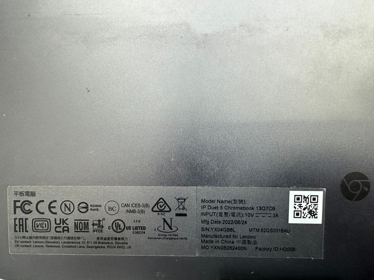 Lenovo duet 5 chrombook 13q7c6 8/128gb Код:01-200938493. Зображення 10