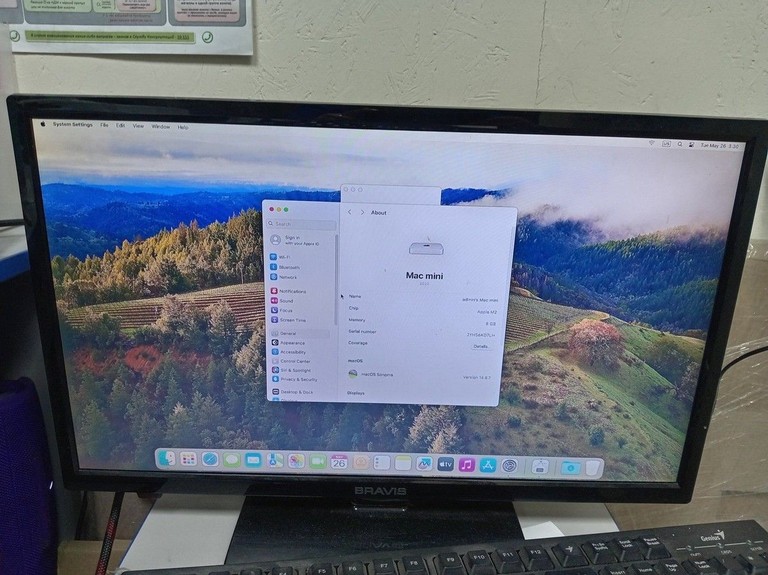Оголошення Apple mac mini a2686 mmfj3 m2/8core/ram8gb/ssd256gb Б/У