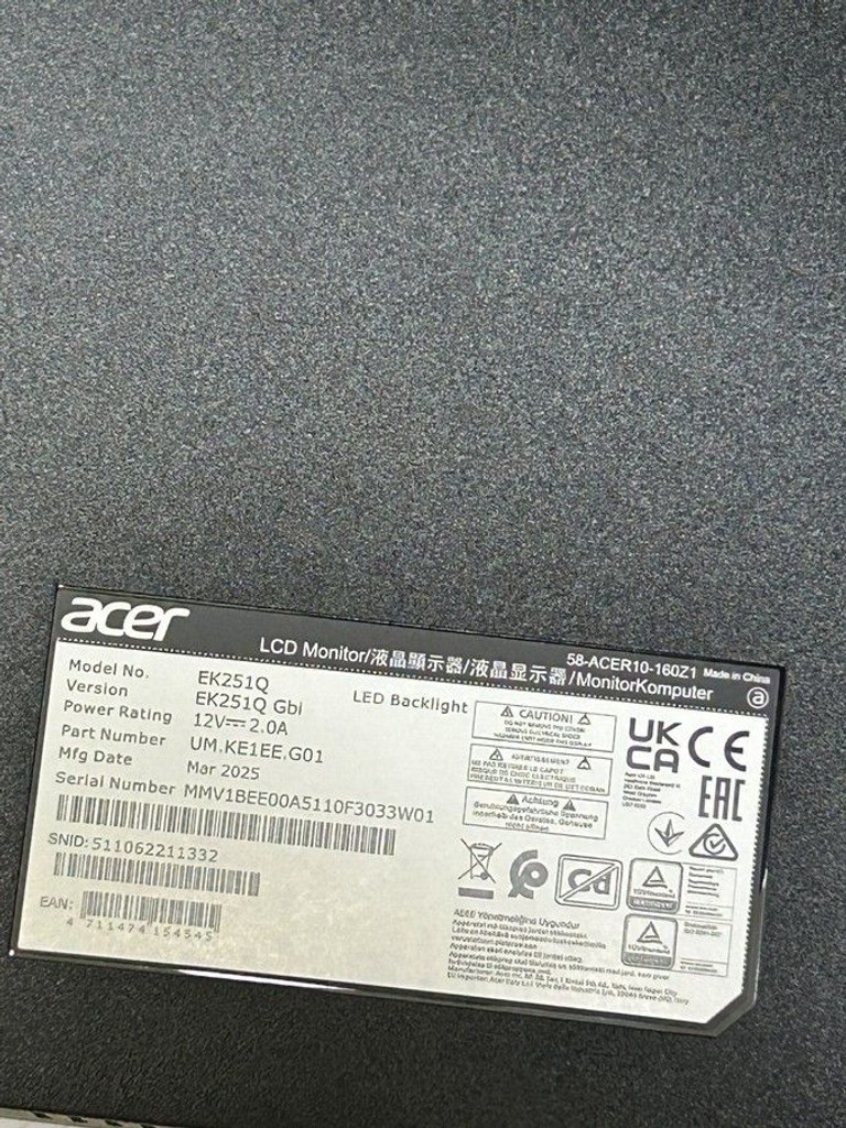 Объявление Acer ek251qgbi Б/У