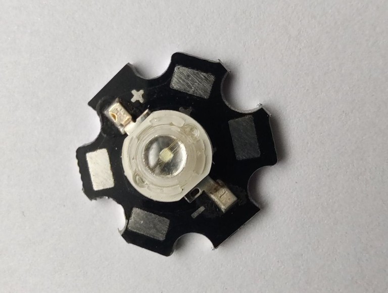 Надяскравий світлодіод 1W Зелений (3.4V 520-525nm 80Lm) Green LED COB Алюмінієва підкладка 20мм (137) Код:null. Зображення 4