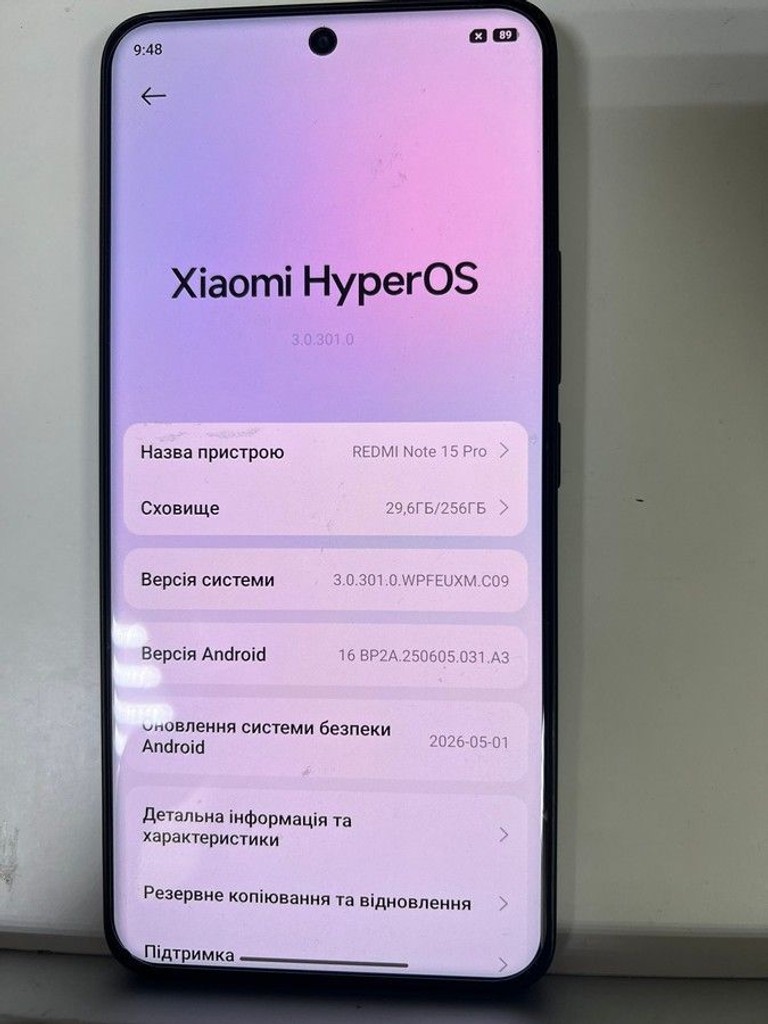 Оголошення Xiaomi Redmi Note 15 Pro 4G 8/256GB Glacier Blue Б/У