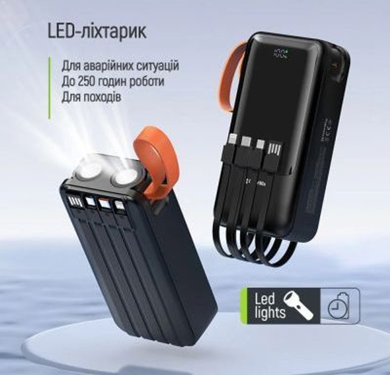 ColorWay 30 000 mAh PowerHub PD/22.5W, QC/4.0, Black Код:null. Зображення 10